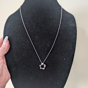 Stamped 925 Silver Necklace with Knot Pendant